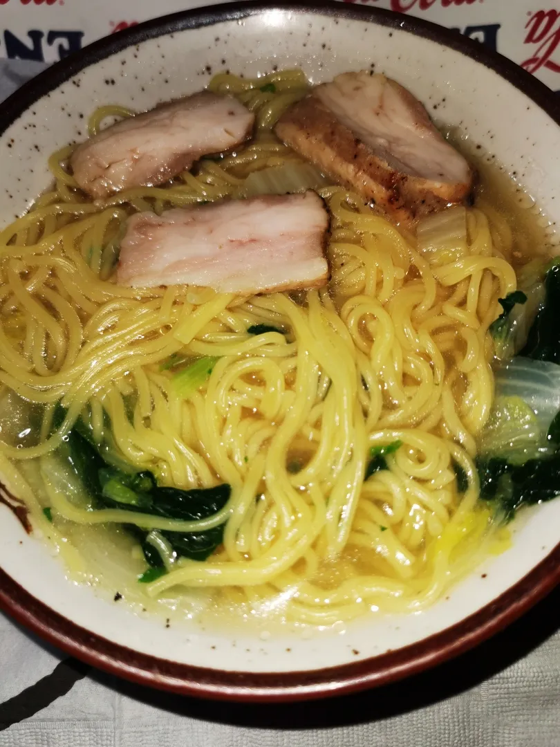 Snapdishの料理写真:手作りスープ年越しラーメン🍜|ペンギンさん