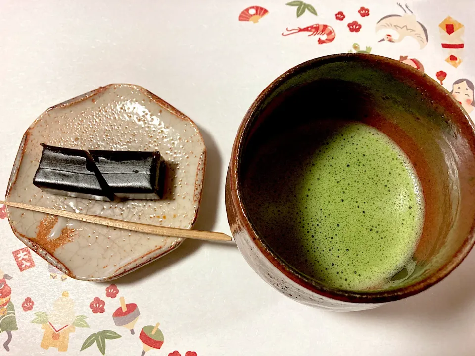 お抹茶ととらやの羊羹😋🍵💕✨|アイさん