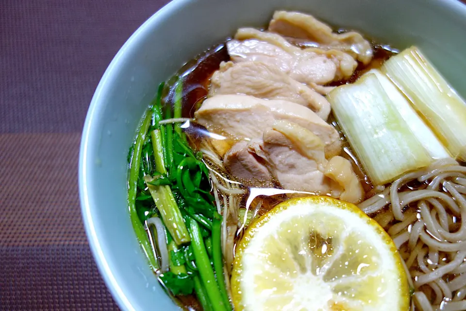 Snapdishの料理写真:鶏蕎麦と柚子。|酒飲みpapaさん