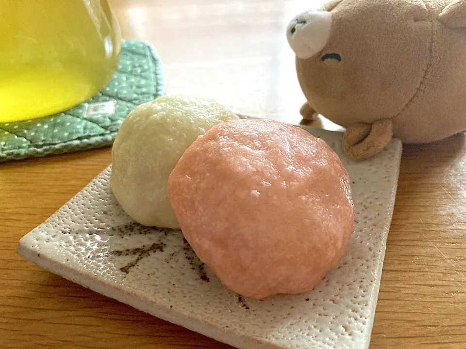 ＊紅白饅頭㊗️作ってみた〜🎍＊|＊抹茶＊さん