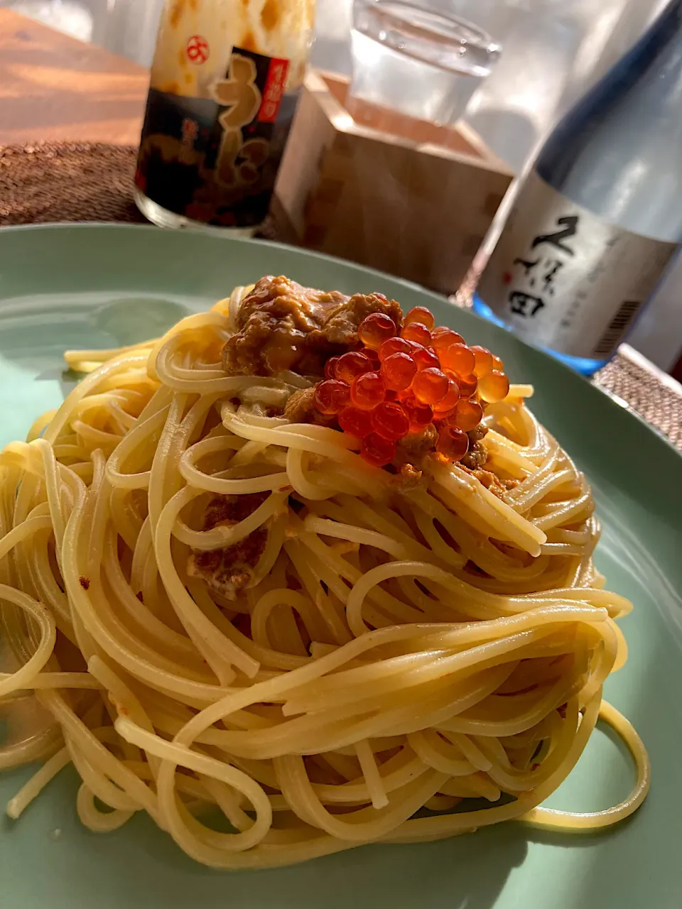 瓶ウニでウニクリームスパゲッティ😋🍝💕✨|アイさん