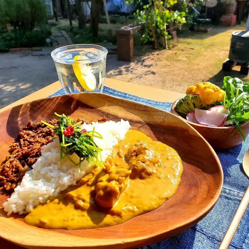 キーマとココナッツミルクのチキンカレー|オハナシマンさん