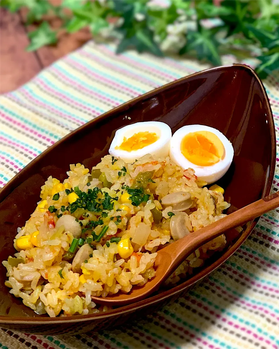 野菜たっぷりカレー風味のピラフ|あゆさん