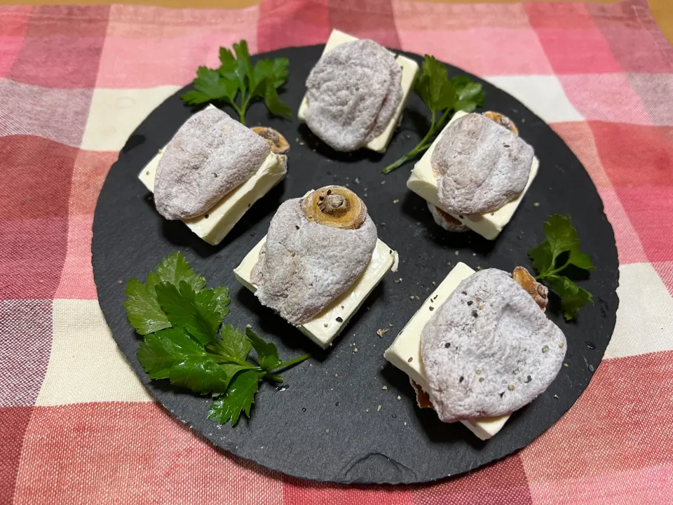 市田柿とクリチのアペリティフ|ハルのただ飯さん