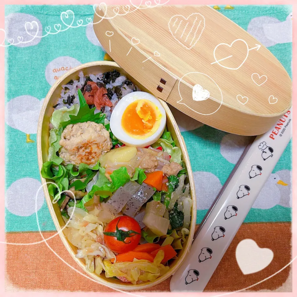 １／６ ｔｈｒ エノもやハンバーグ弁当🍴|rinaronarさん