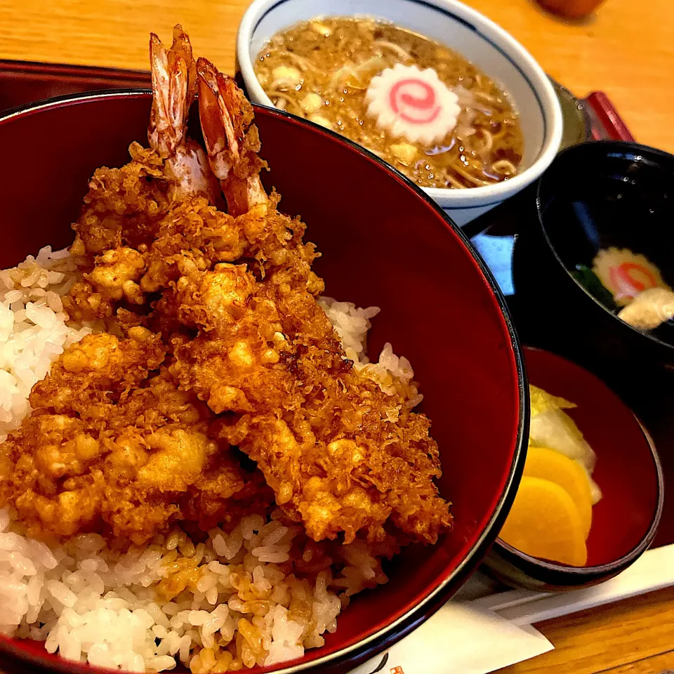 天丼セット@上むら(月島)|塩豚骨さん