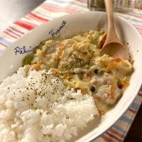 白菜と鶏肉の豆乳スープ煮