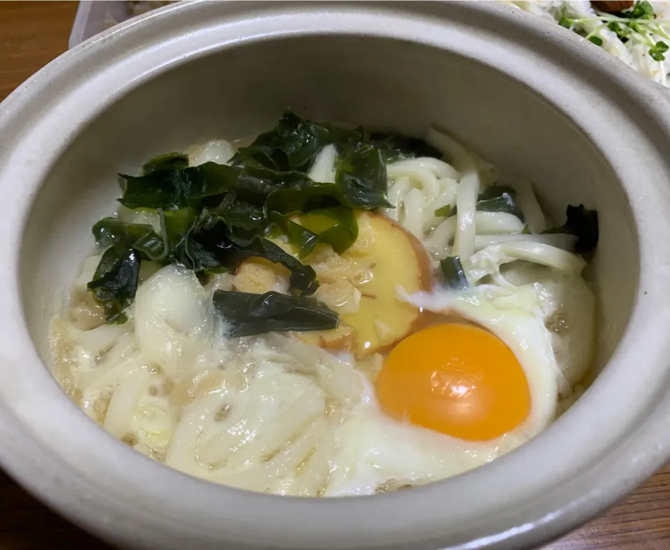 1月6日夜は鍋焼きうどん|とももさん