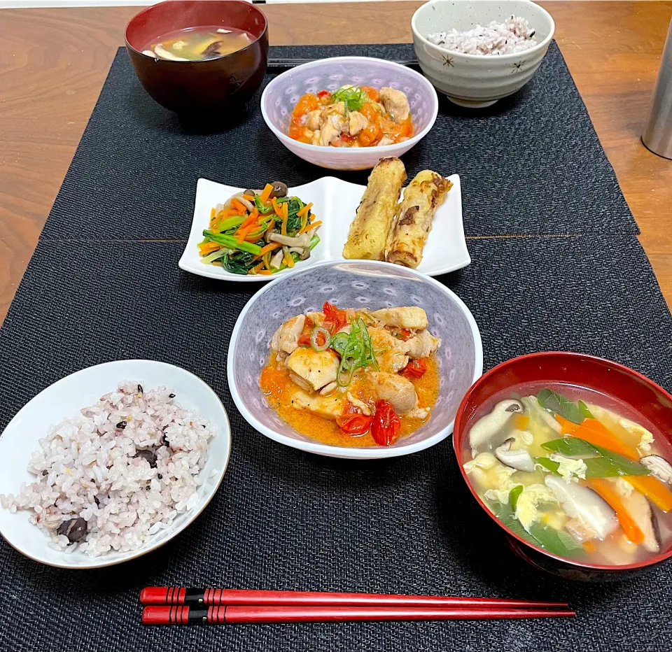 トマトと鶏肉のネギ塩炒め|見立優里さん