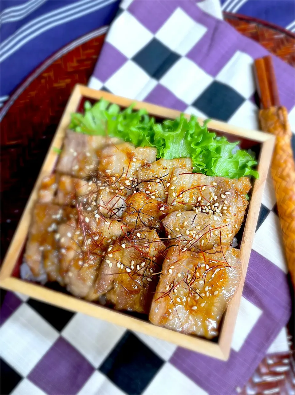 豚バラ焼肉丼お弁当|藤田 まり子さん