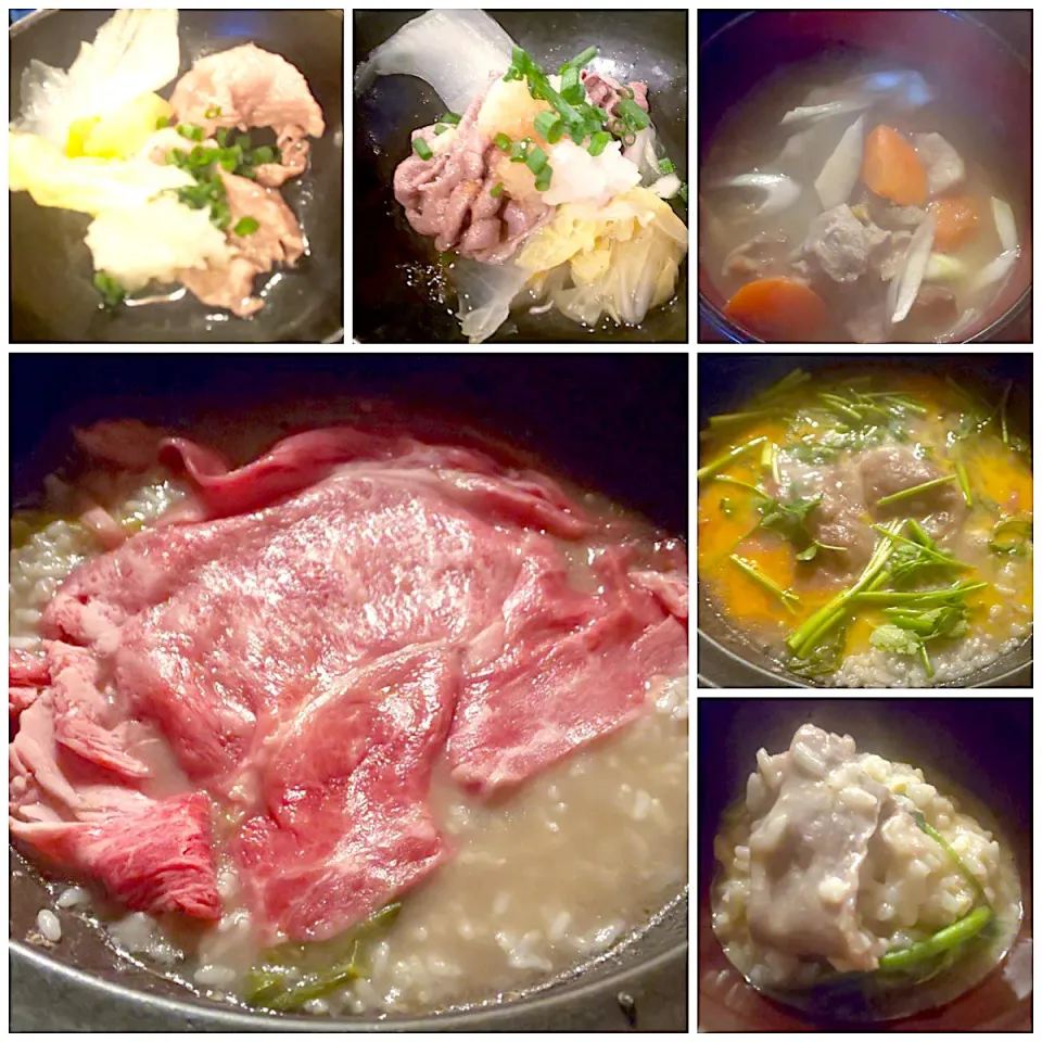 Let's finish it up w/Rice👉🍲〆は雑炊&豚汁|🌈Ami🍻さん