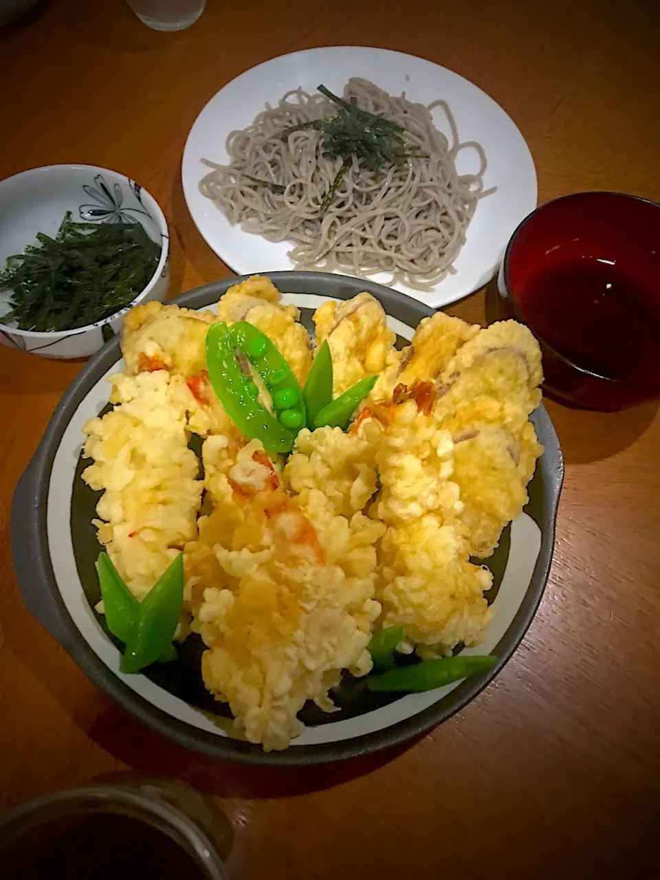 Snapdishの料理写真:年越しそば&🍤海老とさつまいも🍠の天麩羅|Iggywiggyさん