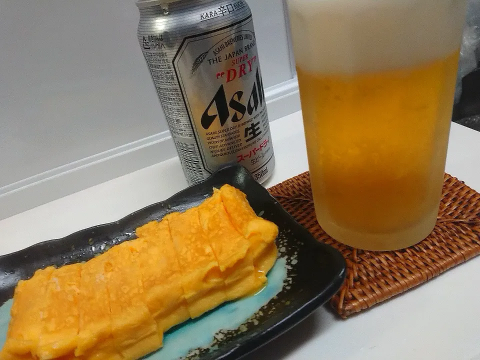 卵焼きとビール|食事メモメモさん