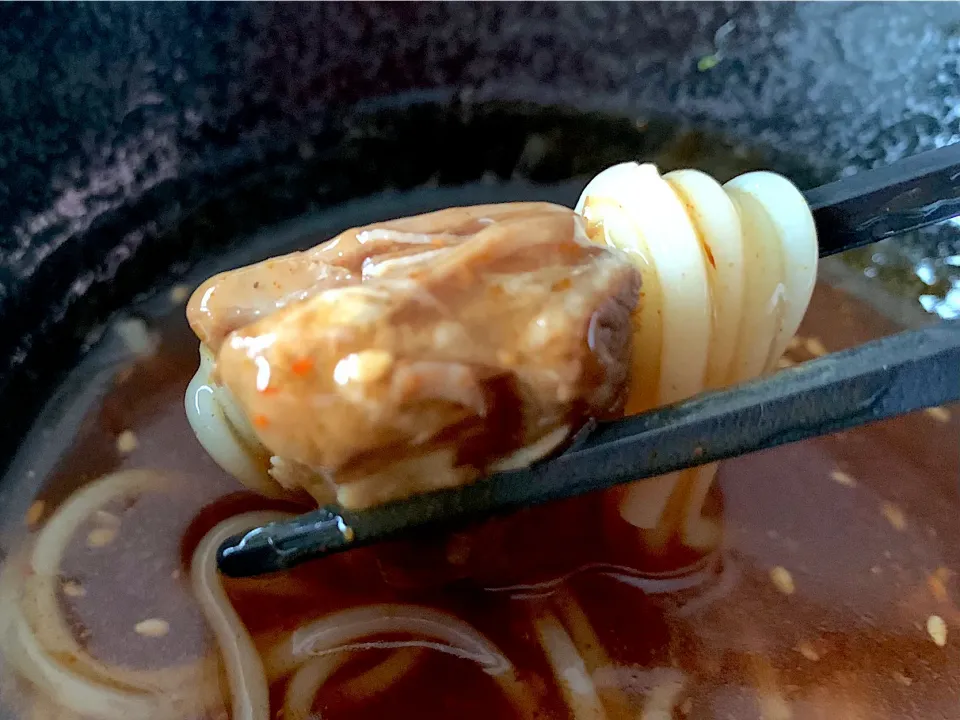 牛すじ煮込辛味噌つけ麺|半田手延べそうめんの店 阿波や壱兆さん