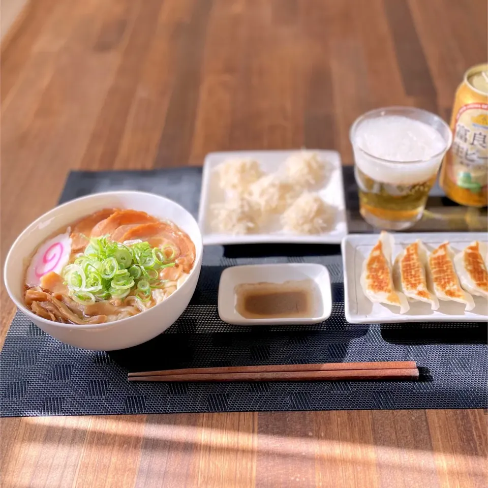 ラーメン, 餃子, 焼売, ビール|Ruotoさん