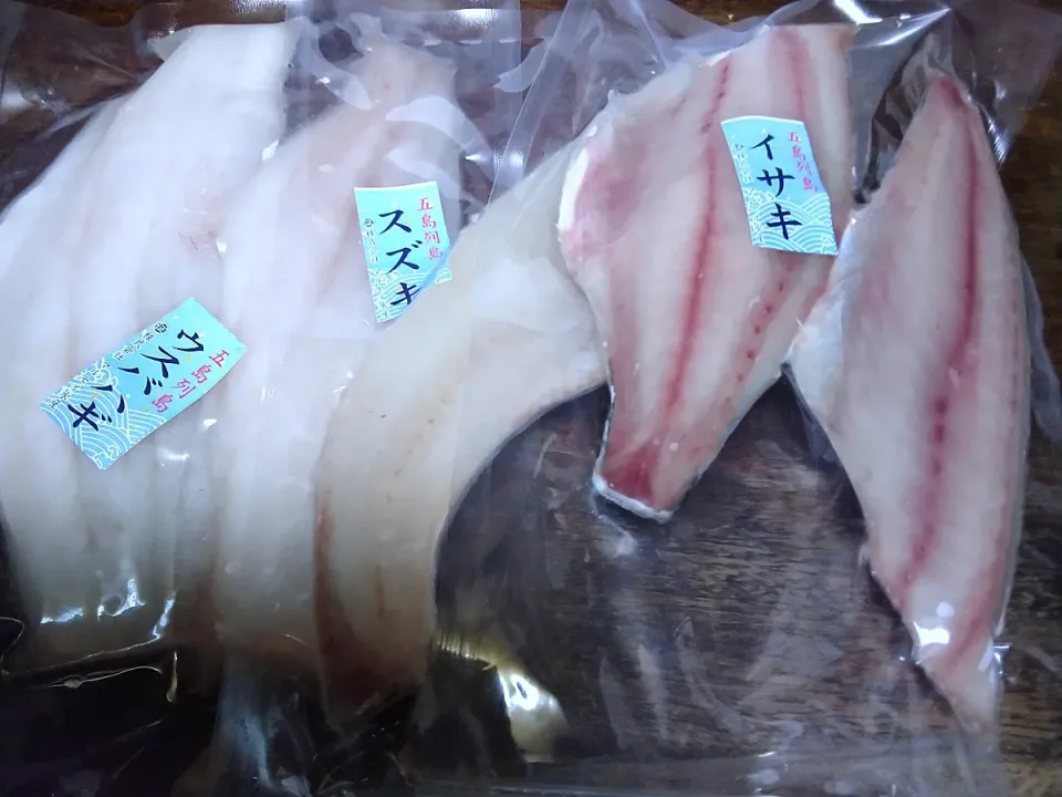 Snapdishの料理写真:五島列島の活〆鮮魚🐟️|にんにくと唐辛子が特に好き❤️(元シャリマー)さん