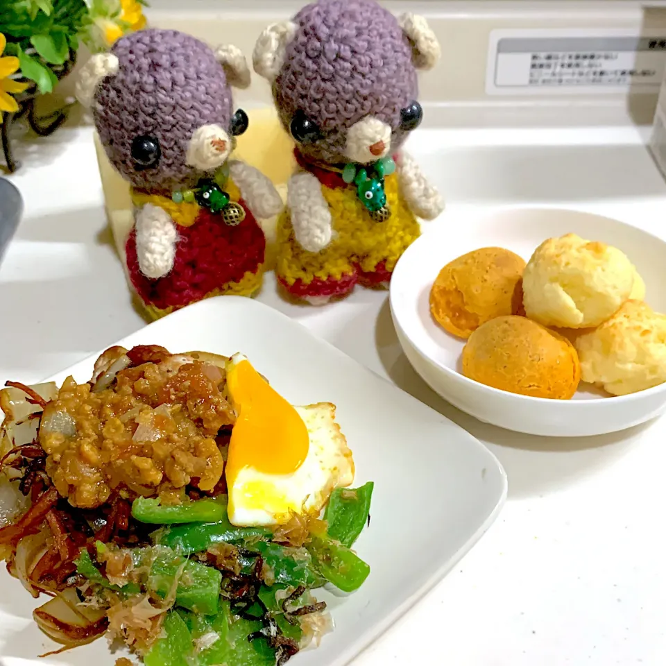 Snapdishの料理写真:晩ごぱん^ - ^|chagashiさん