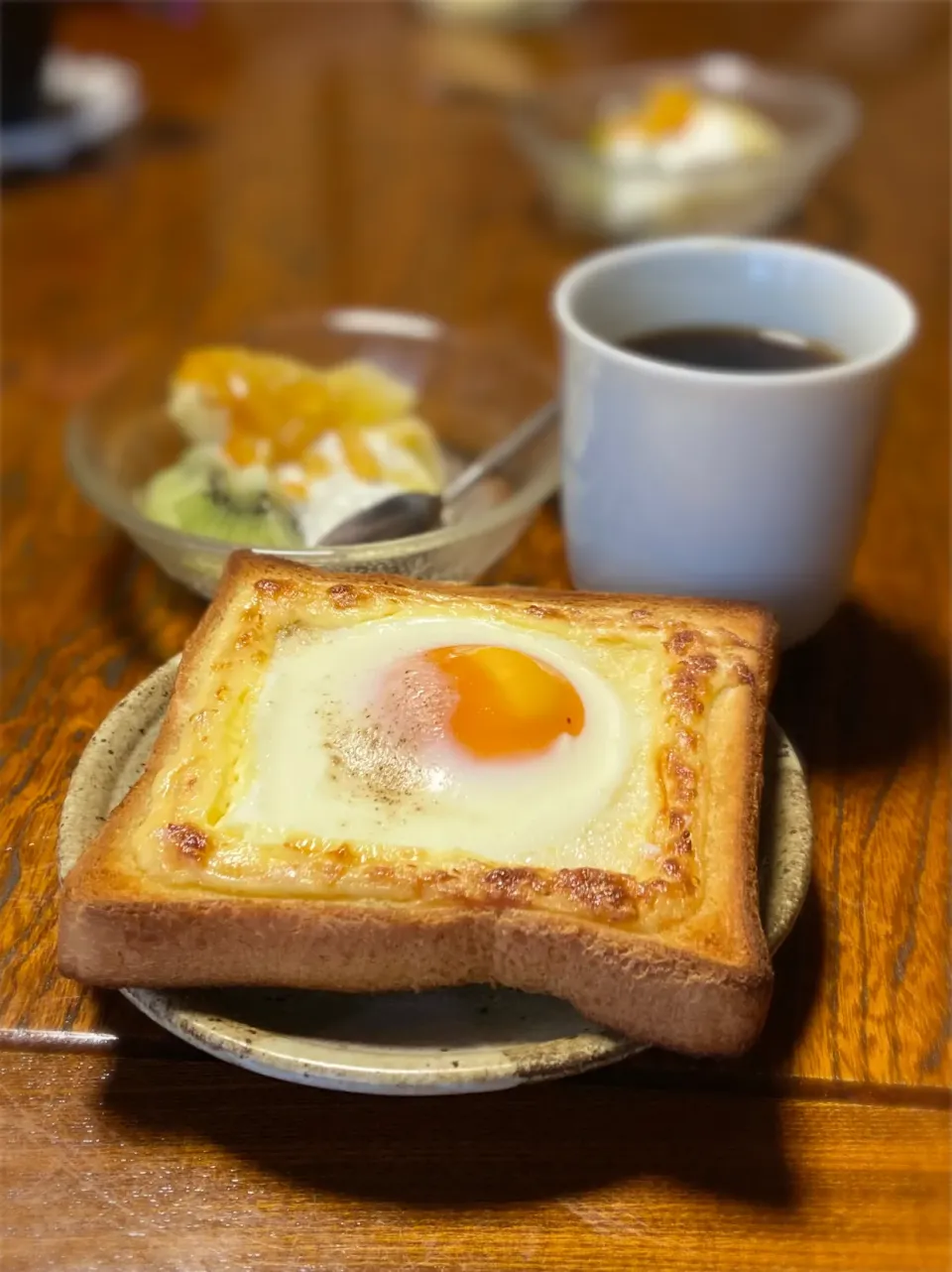 1/9の朝食　目玉焼きトースト|yoneさん