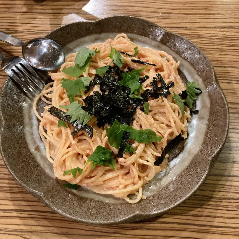 明太子スパゲティ🍝|ちゃみこさん