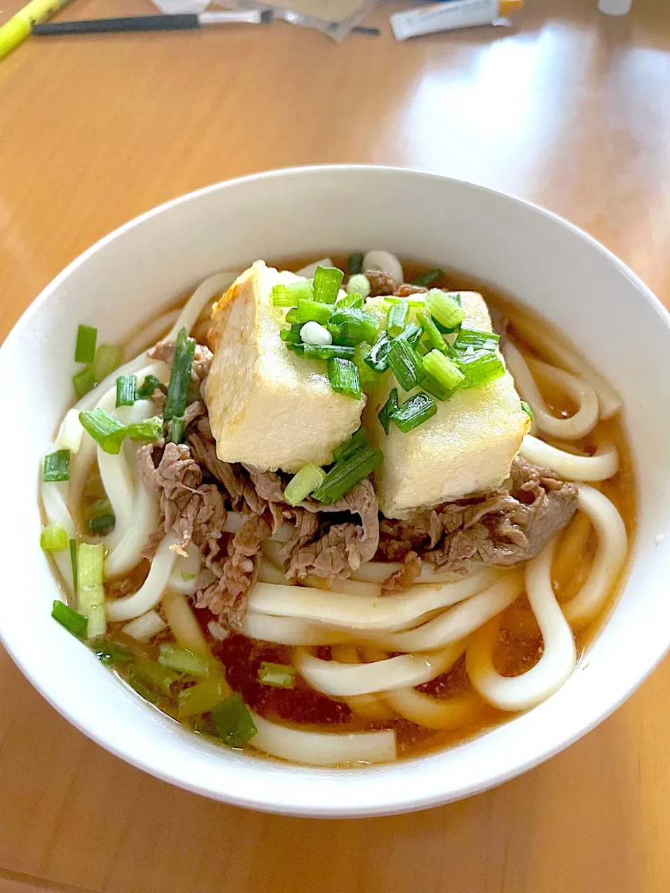 揚げ出し肉うどん|黒蜜きなこさん