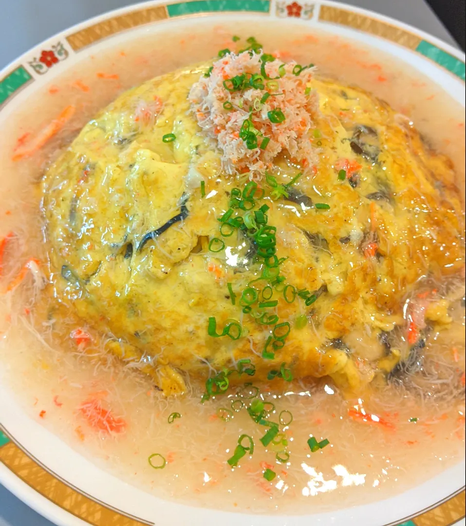 天津飯
〜桜海老の混ぜご飯とズワイ蟹の銀餡|佐藤仁さん