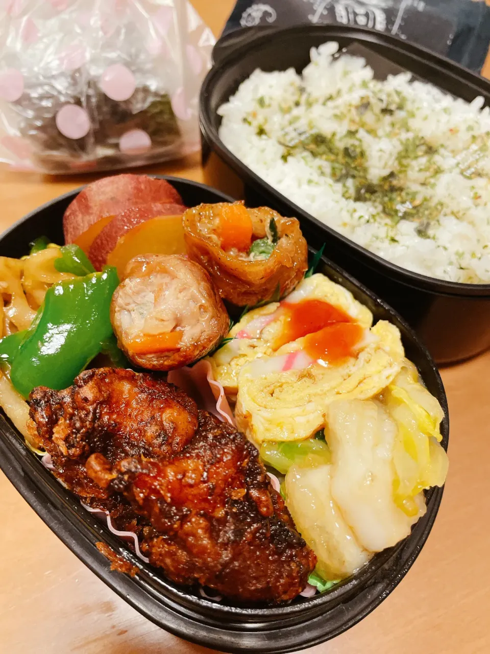 Snapdishの料理写真:今日の旦那のお弁当|sacchan( ﾐΦﻌΦ)ฅさん