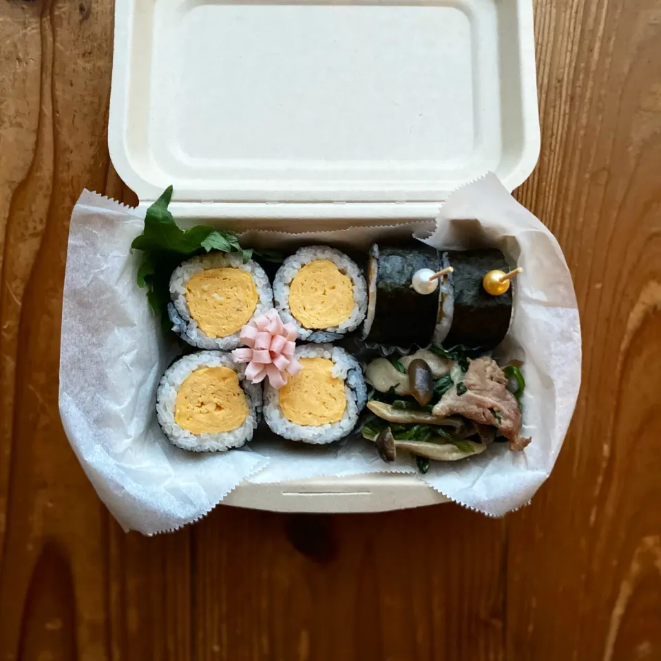 だし巻き玉子海苔巻き弁当|mnkさん