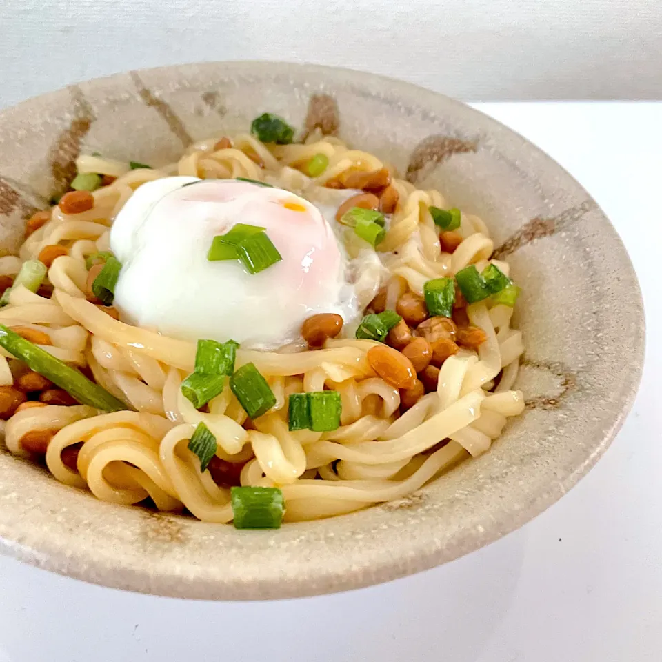 りさこさんの料理 卵とろ〜り納豆うどん|りさこさん