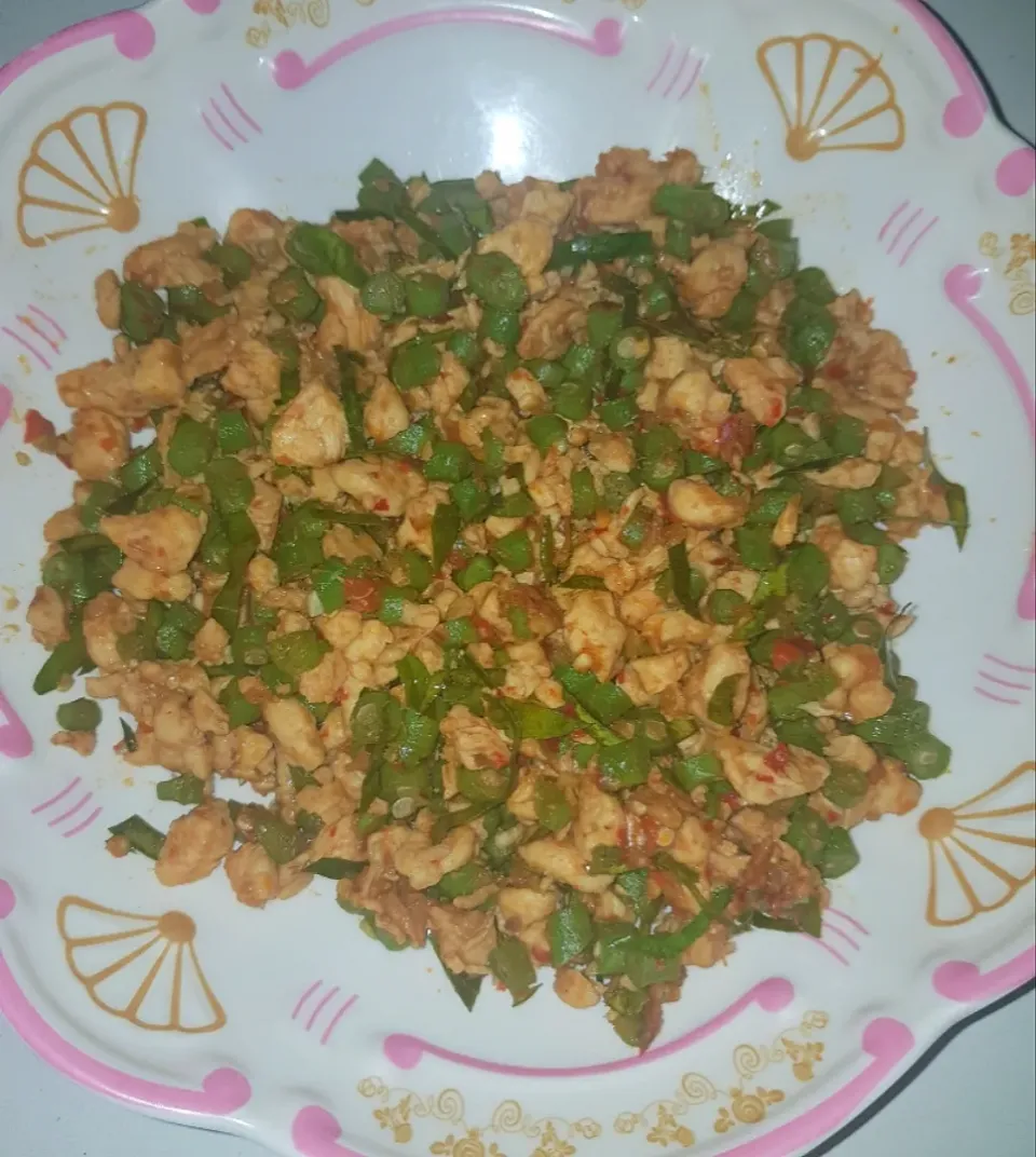 stir fry chicken with thai chilli paste & beans|patcookingfeverパットさん