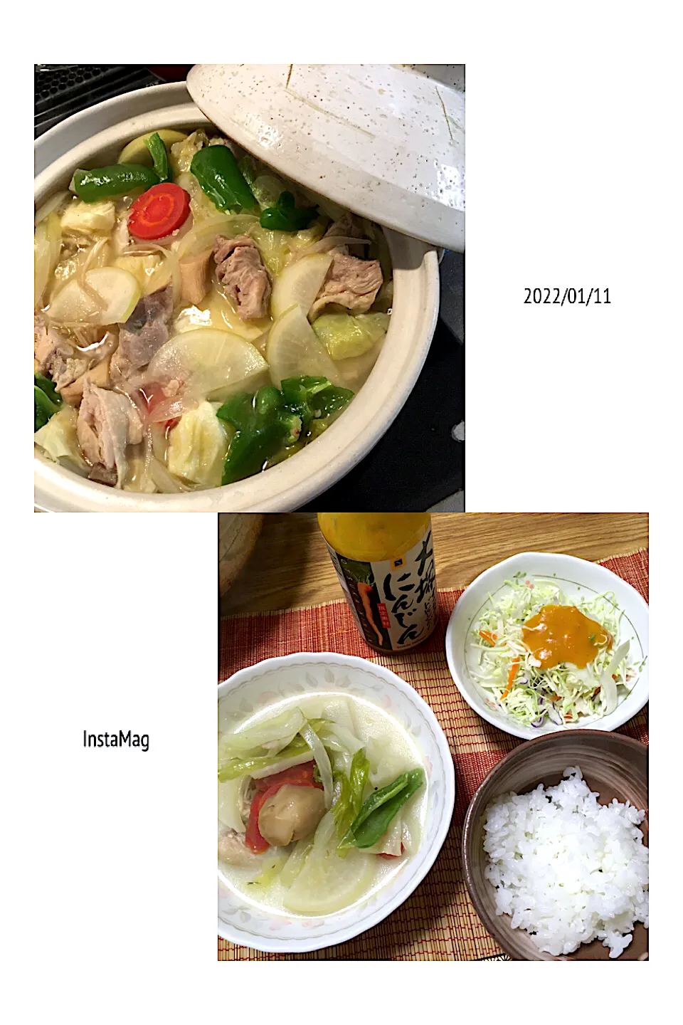 Snapdishの料理写真:2022/01/11 鶏キャベツ野菜ミルク鍋|kykyさん