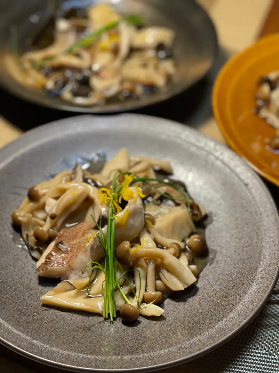 鯛の酒蒸し　きのこあんかけ🍄|レオンさん