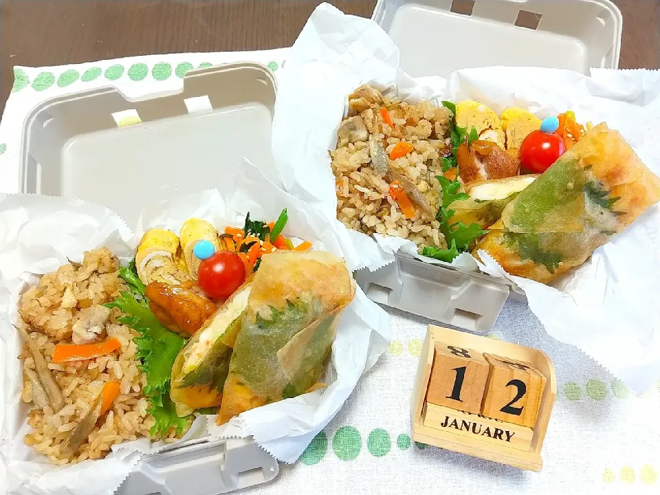 Snapdishの料理写真:🍱今日の息子達のお弁当|tomoさん