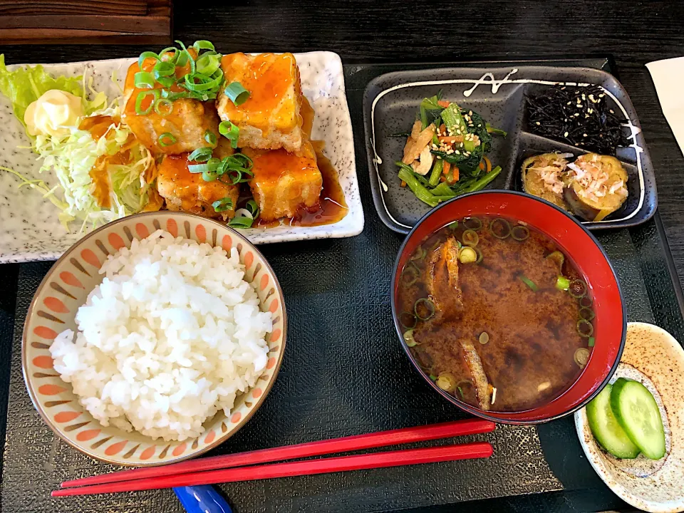 ランチ　揚げ豆腐甘酢餡かけ|Yukityさん