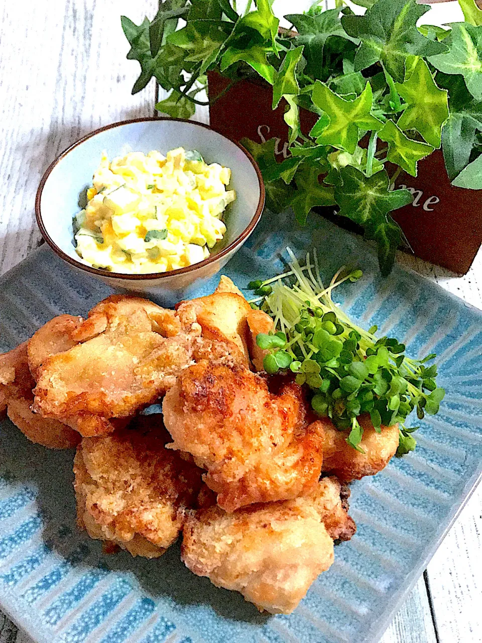 自家製塩こうじで塩こうじ唐揚げと漬物アレンジでタルタルソース❣️|🌺🌺Foodie🌺🌺さん