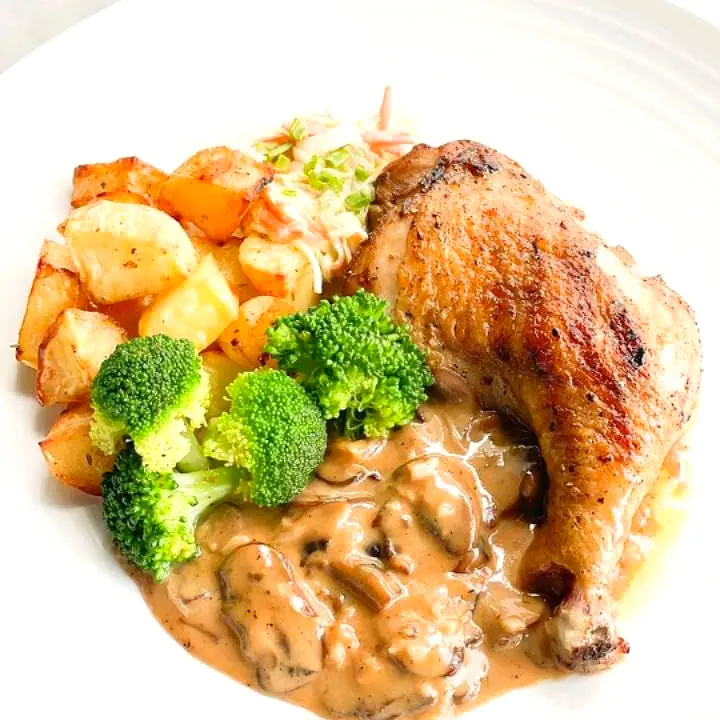 chicken chop with mushroom sauce|chef chanさん