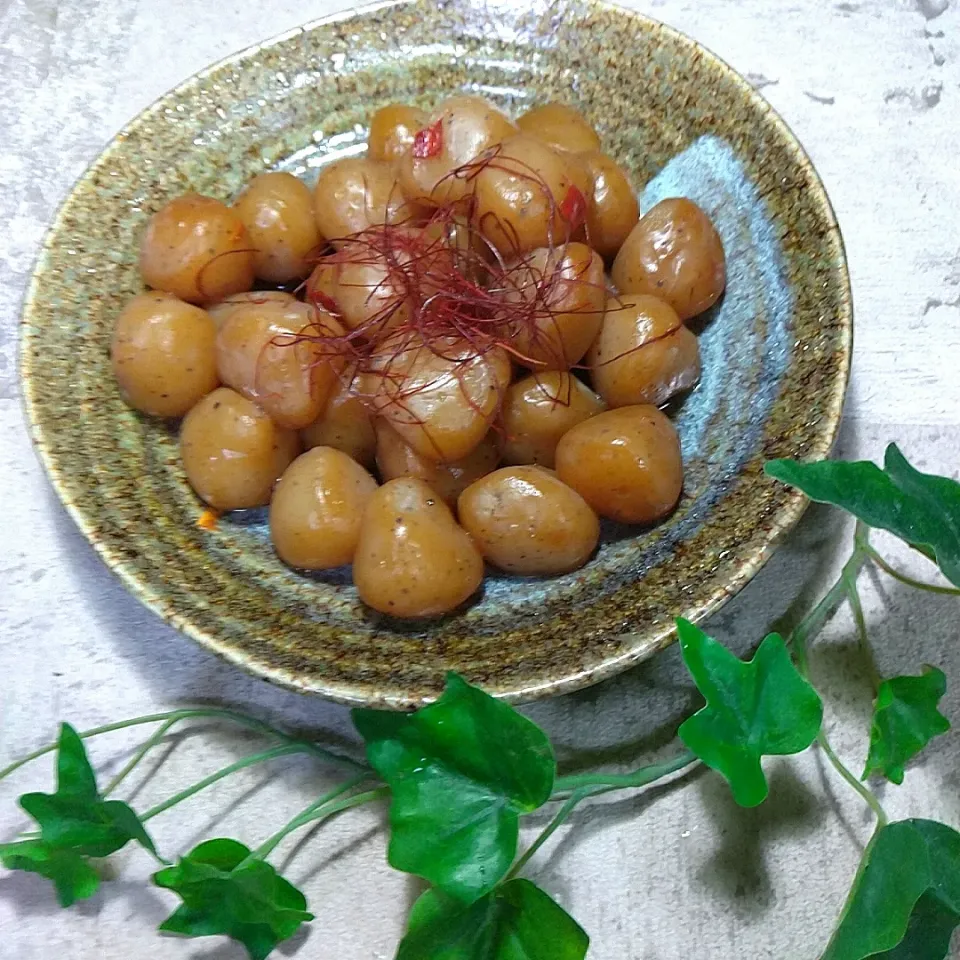 丸蒟蒻の煮物|ハイドランジアさん