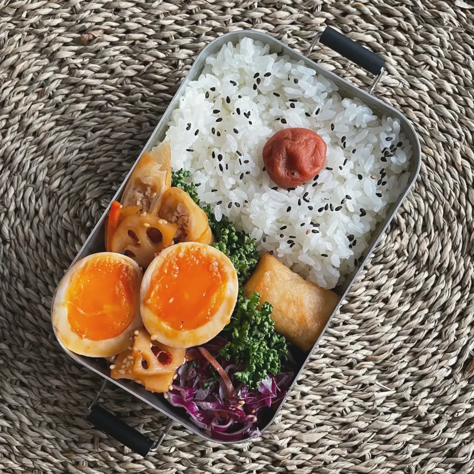 Snapdishの料理写真:煮卵弁当|はちこさん