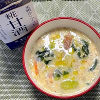 朝食甘酒野菜スープ