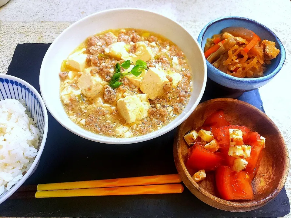 長女作～♥️麻婆豆腐のお夕食🍴|かのりさん