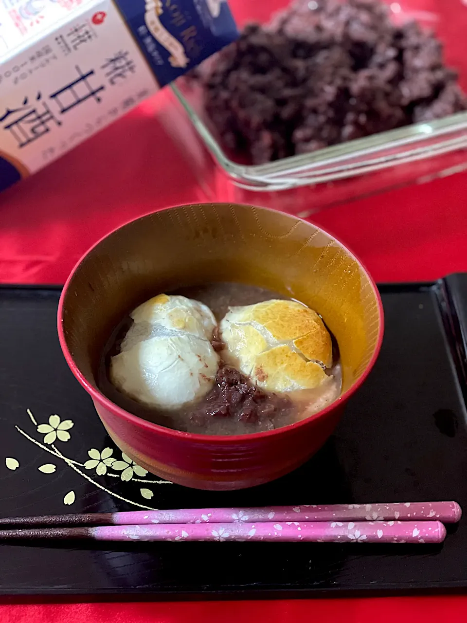 糀甘酒で作った餡子でお汁粉✨|いっちゃんさん