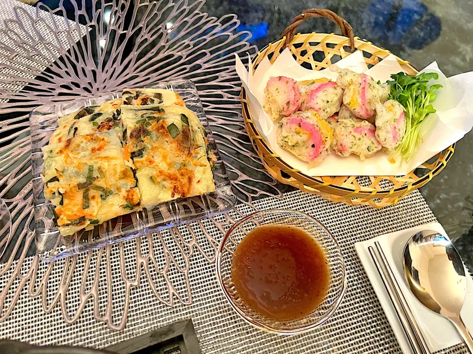 チヂミと蒲鉾とチーズの磯辺揚げ|yokoさん