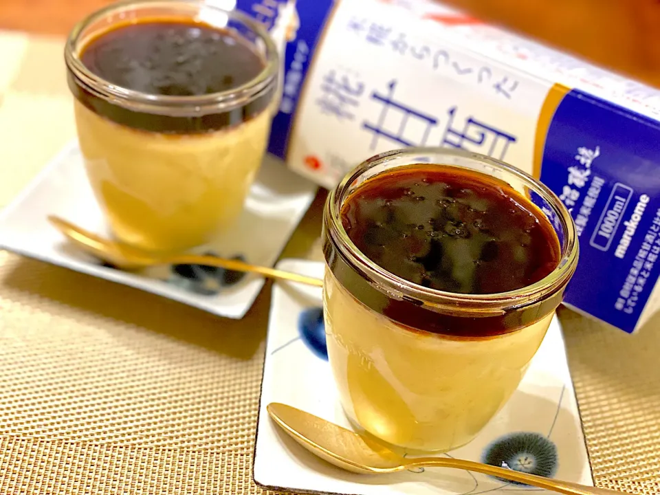 Snapdishの料理写真:糀甘酒でつくるもちとろプリン🍮|まめすけ。さん