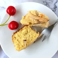 Vanilla cake with coconut toppings|bake with candyさん