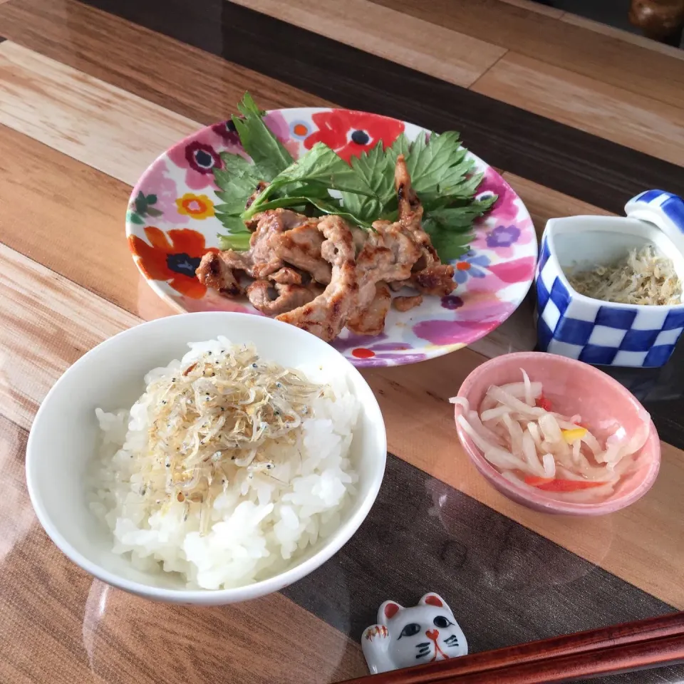 Snapdishの料理写真:豚肉の麹甘酒漬け生姜焼き|はるさん