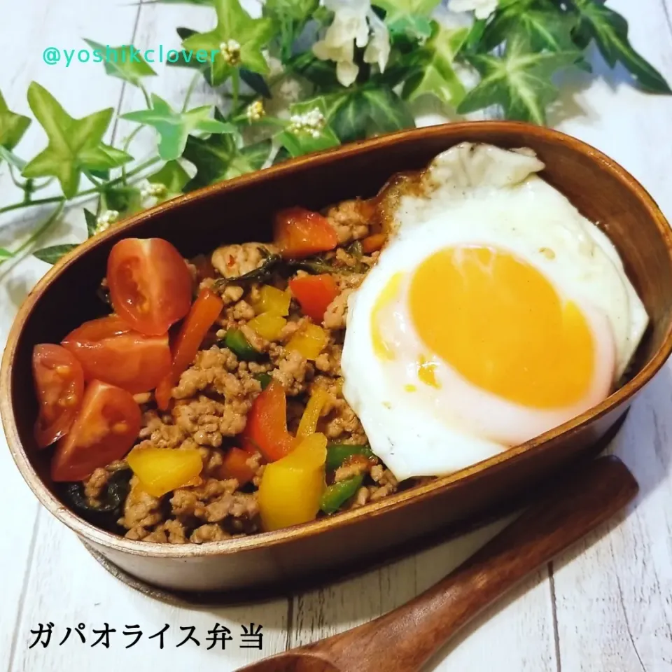 Snapdishの料理写真:今日のお弁当。
ガパオライス。|yoshiyoshiさん