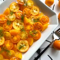 イエロートマト&オレンジトマト、柑橘のサラダ