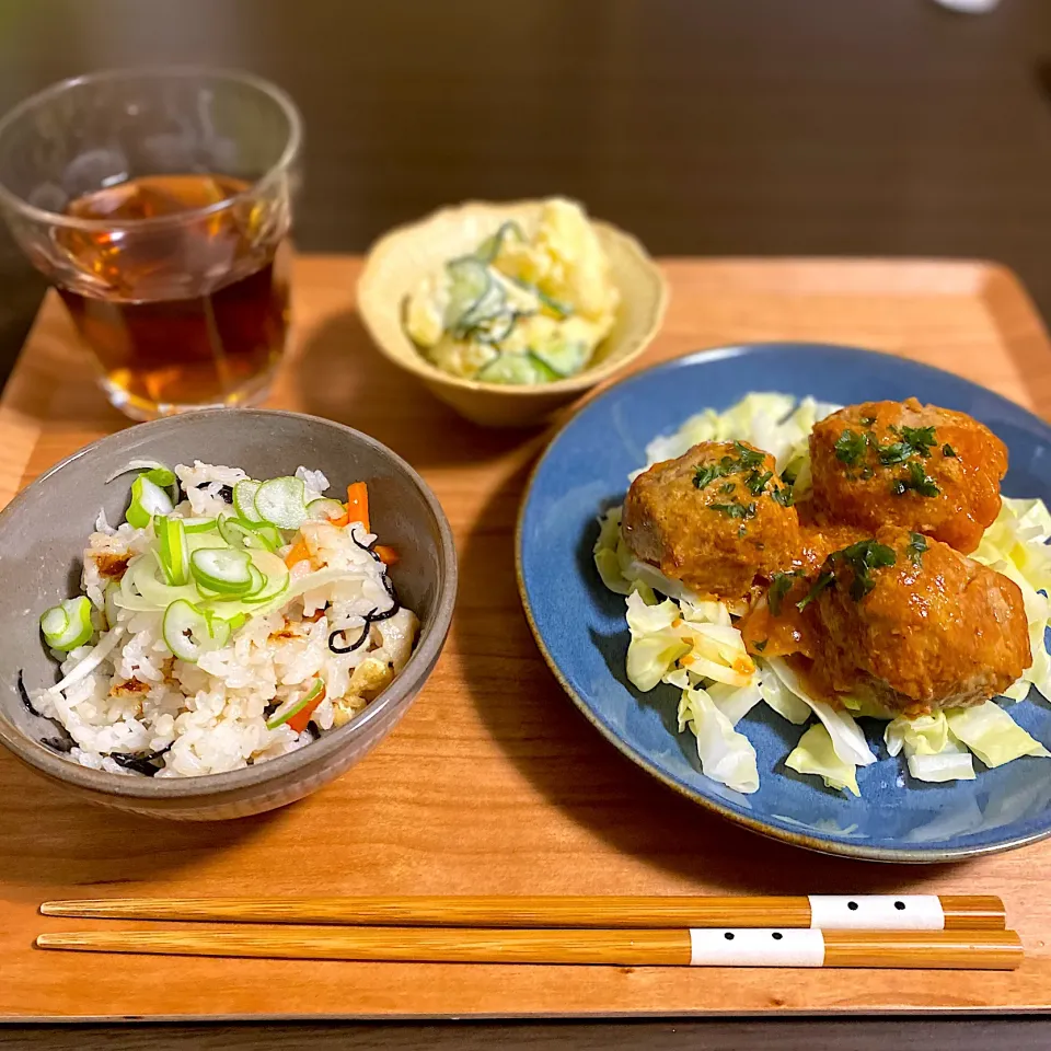 切り餅でおこ和風炊き込みご飯|ちぐあささん