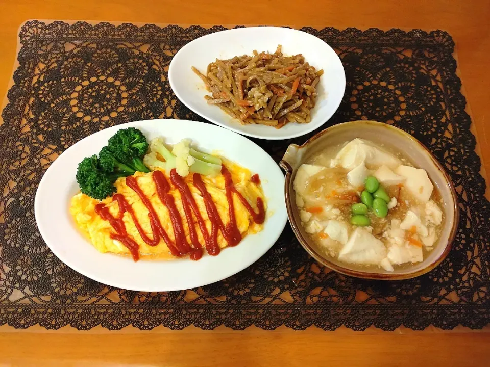 ☆シンプルオムレツ
☆あんかけ豆腐
☆牛肉とゴボウのきんぴら風炒め物|chikakoさん