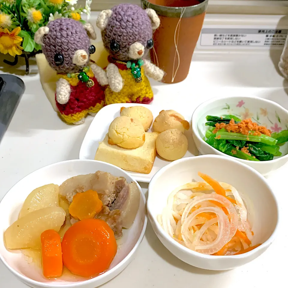 Snapdishの料理写真:晩ごぱん（╹◡╹）|chagashiさん