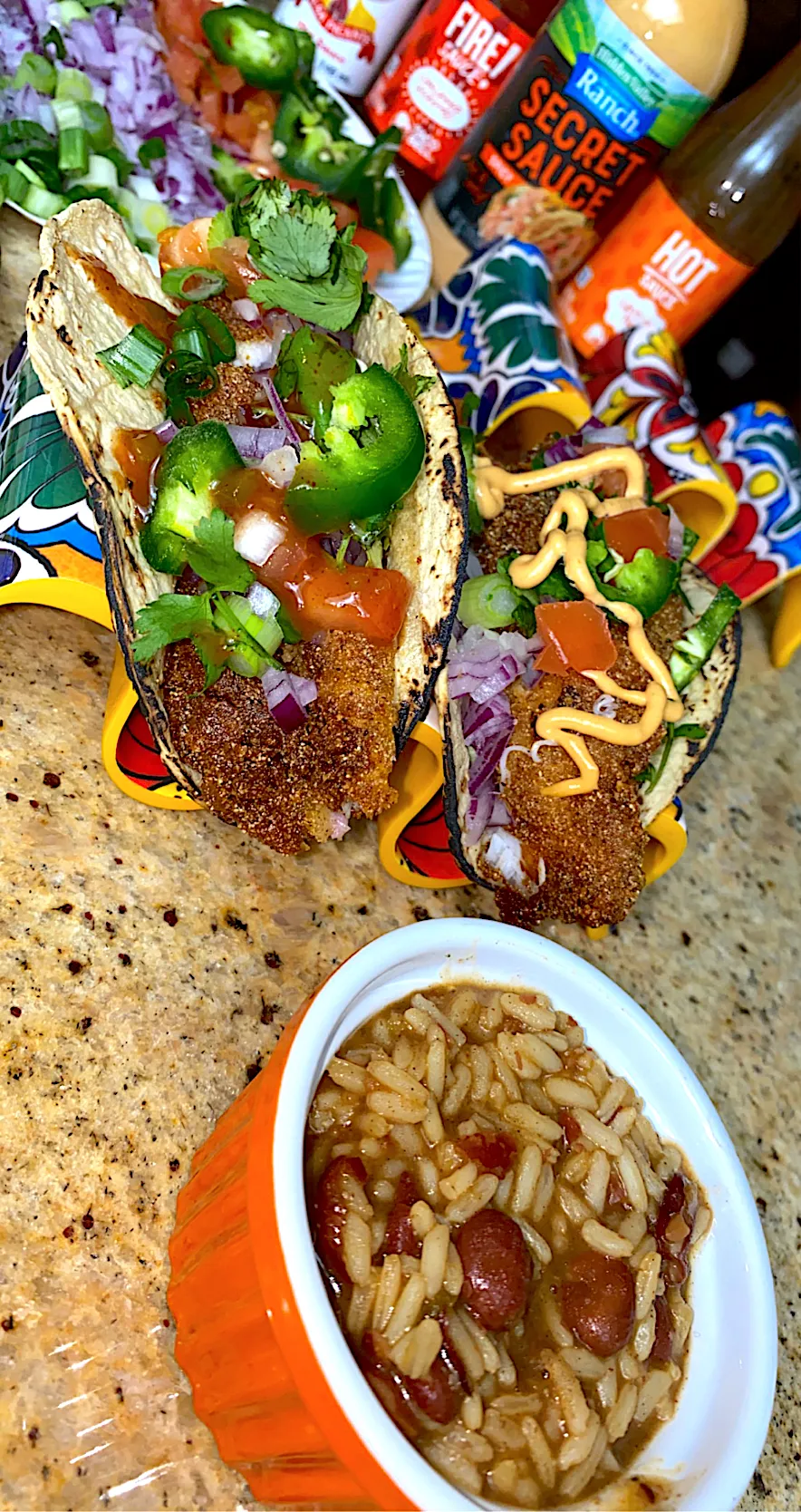 Catfish tacos loaded with trimmings|Tawanjaさん